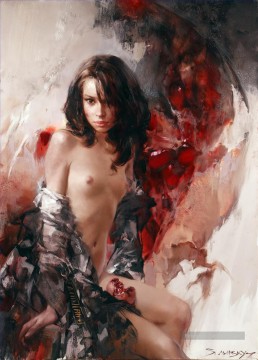 Une jolie femme ISny 14 Impressionniste nue Peinture à l'huile